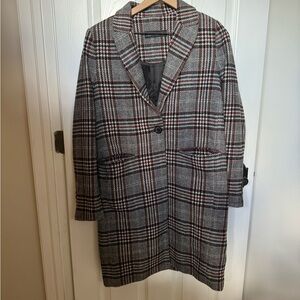 Zara women's plaid coat S
